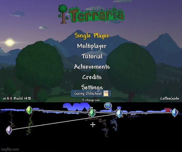 The beauty of 1.4.5 | image tagged in terraria,video games,gaming,nintendo switch,screenshots | made w/ Imgflip meme maker