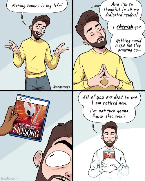 image tagged in adam,hollow knight,silksong,hollow knight silksong,comic,unfinished | made w/ Imgflip meme maker