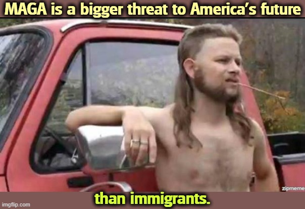 This is who J.D. Vance wants to put on a pedestal. Shared culture. | MAGA is a bigger threat to America's future; than immigrants. | image tagged in almost politically correct redneck,maga,violent,stupid,dictator,anti-semite and a racist | made w/ Imgflip meme maker
