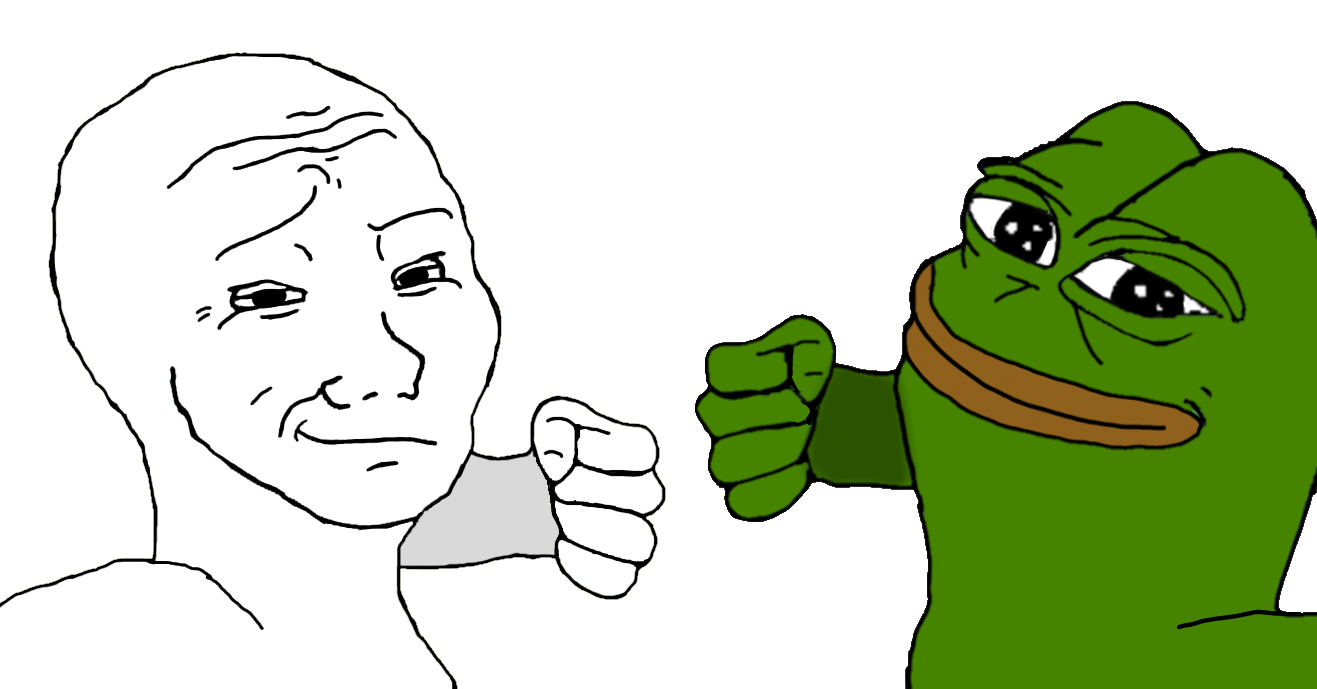 Pepe Punching Blank Meme Template