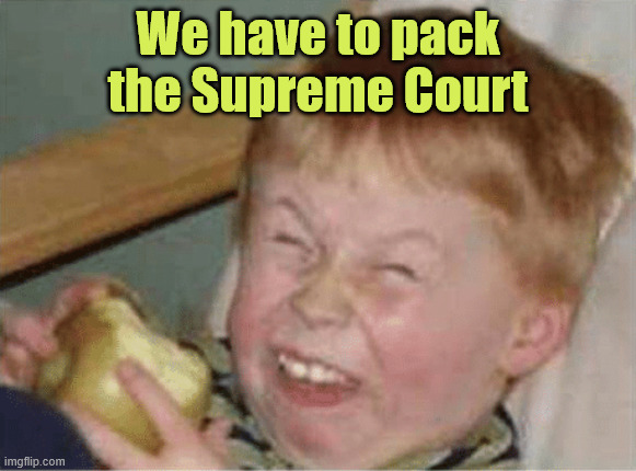 sour apple | We have to pack the Supreme Court | image tagged in sour apple | made w/ Imgflip meme maker