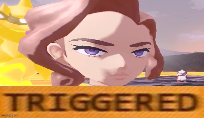 palina triggered | image tagged in palina,pokemon legends arceus,pokemon memes,videogames,triggered,nintendo switch | made w/ Imgflip meme maker