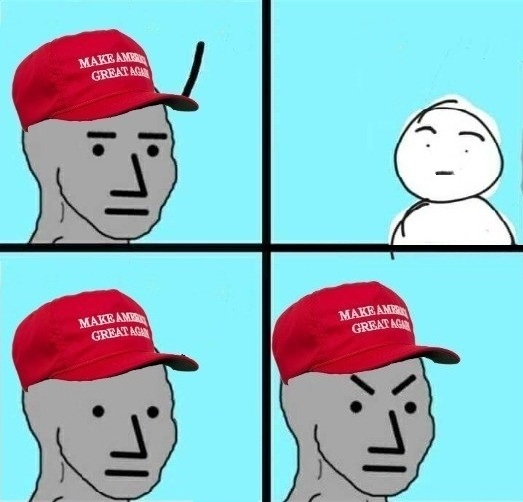 frustrated maga npc 2 Blank Meme Template