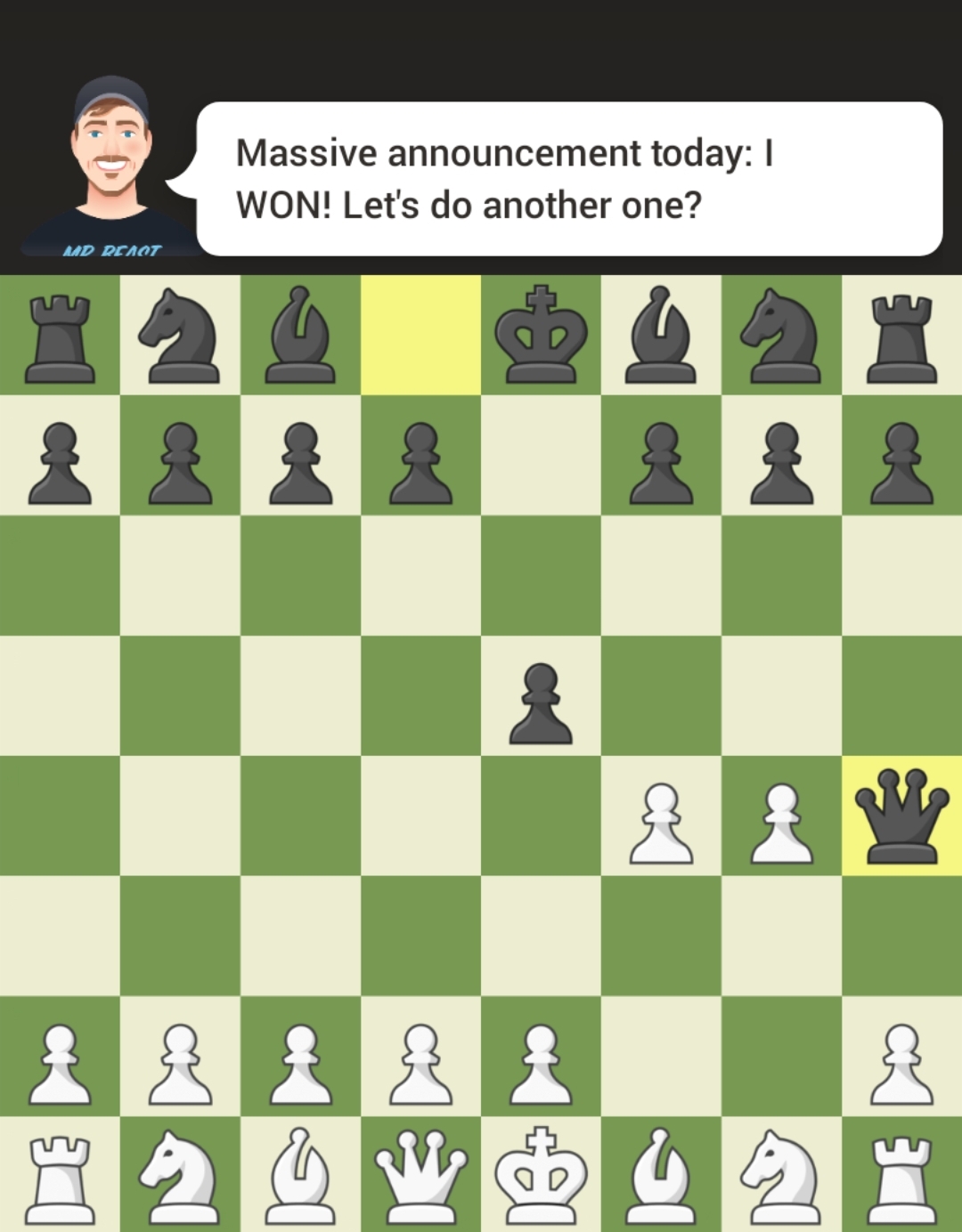 Fool's mate with MrBeast Blank Meme Template