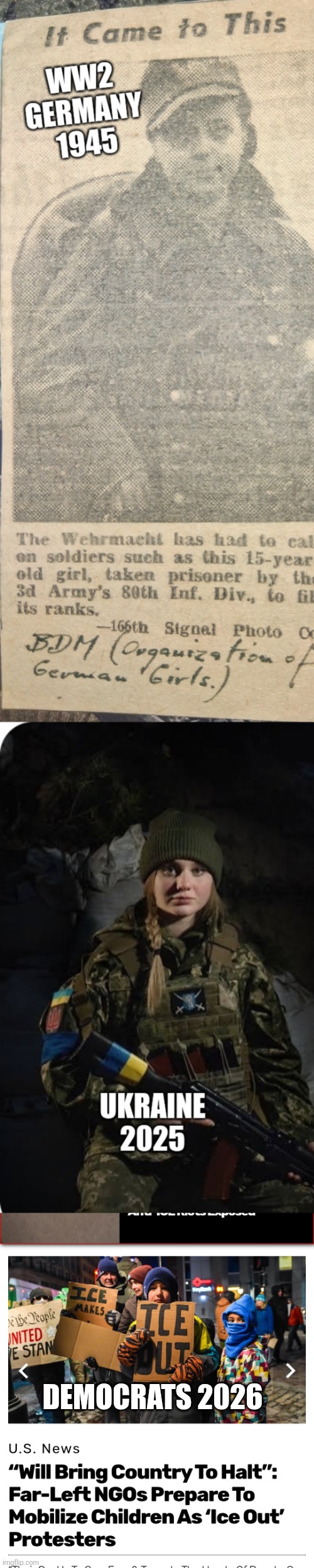 Decoder finds paradigm: Nazisesque regimes using woman,kids in last ditch effort | DEMOCRATS 2026 | image tagged in wow,bingo,lef5,germany | made w/ Imgflip meme maker