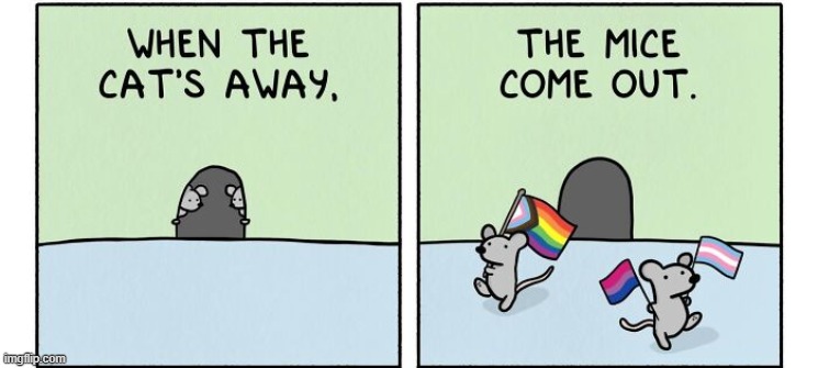 The Mice Come Out | image tagged in comics | made w/ Imgflip meme maker