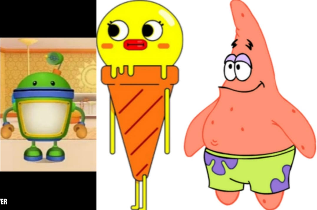 Bot Sarah g lato and Patrick star Blank Meme Template