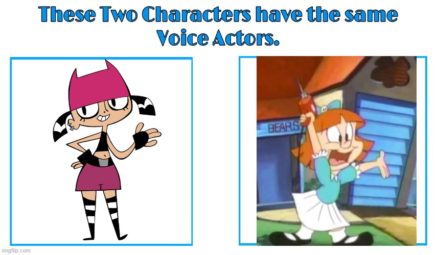 Cree Summer 3 | image tagged in same voice actor,tiny toon adventures,warner bros,my life as a teenage robot,nickelodeon,cree summer | made w/ Imgflip meme maker