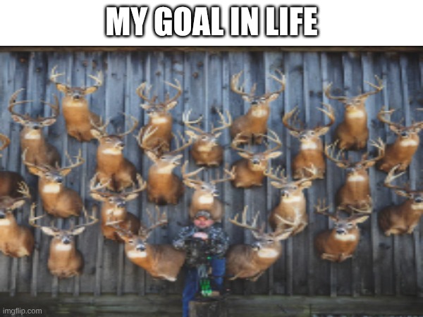 FR THO | MY GOAL IN LIFE | image tagged in deer,goals | made w/ Imgflip meme maker