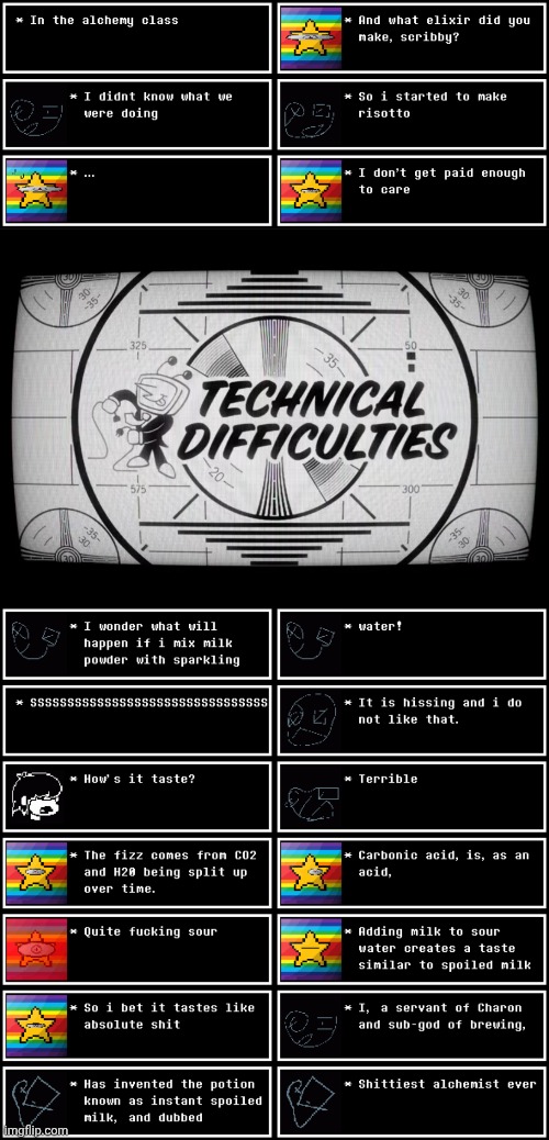 mmmh tasty susie | image tagged in technical difficulties | made w/ Imgflip meme maker