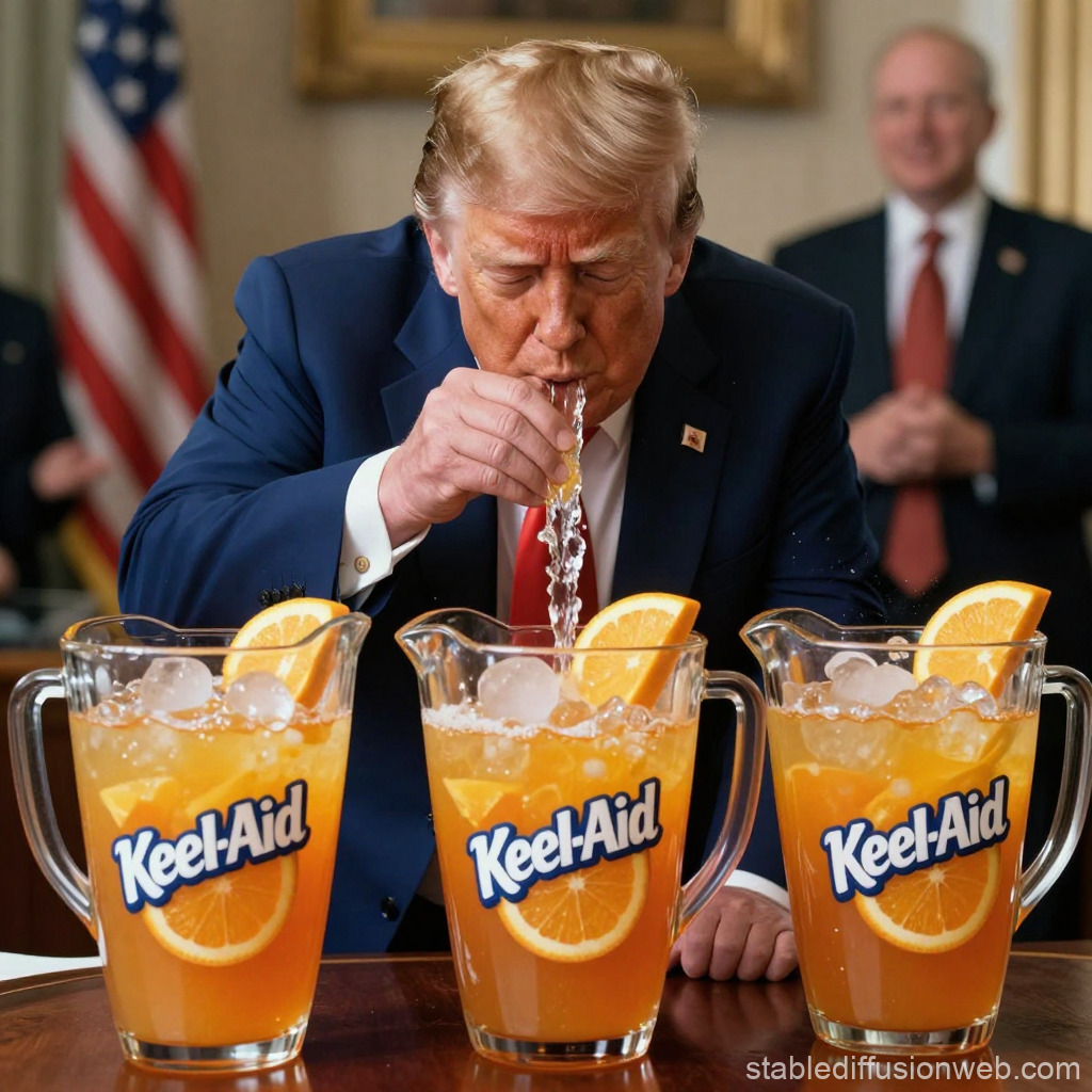 Trump Kool-Aid spit Special sauce Blank Meme Template
