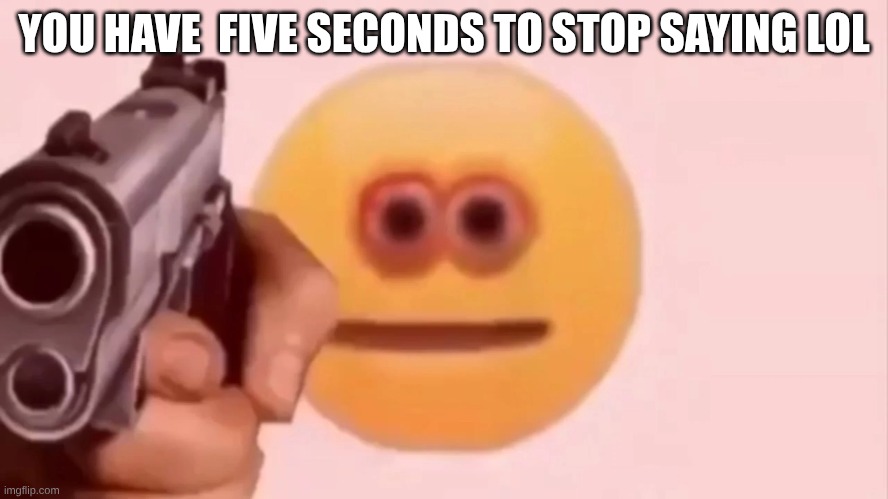 YOU HAVE  FIVE SECONDS TO STOP SAYING LOL | made w/ Imgflip meme maker