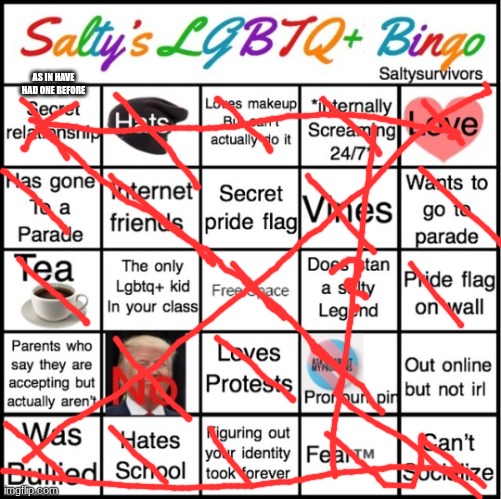 5 BINGOS!?!? OH MY LORD | AS IN HAVE HAD ONE BEFORE | image tagged in the pride bingo | made w/ Imgflip meme maker