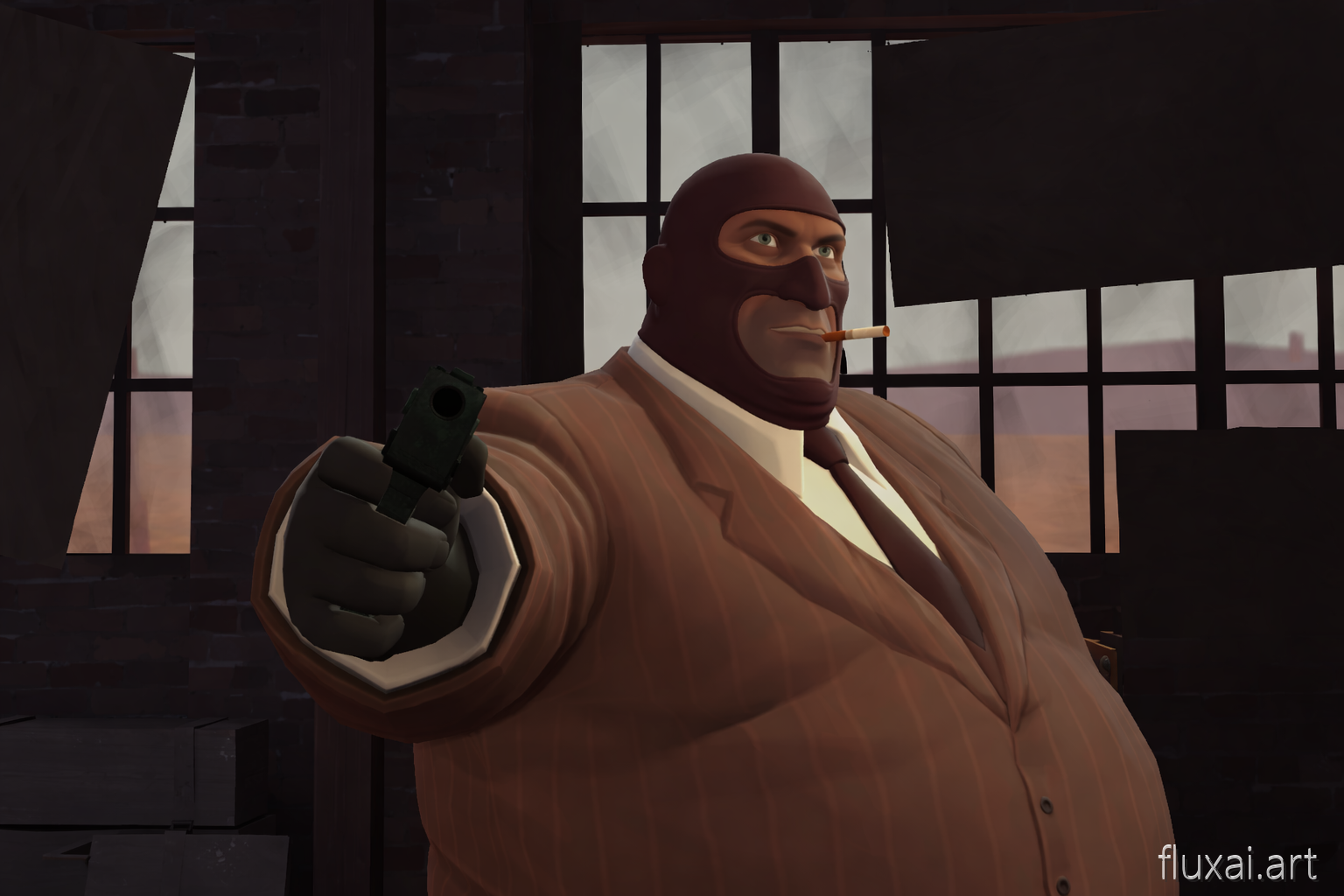 the fat red spy Blank Meme Template