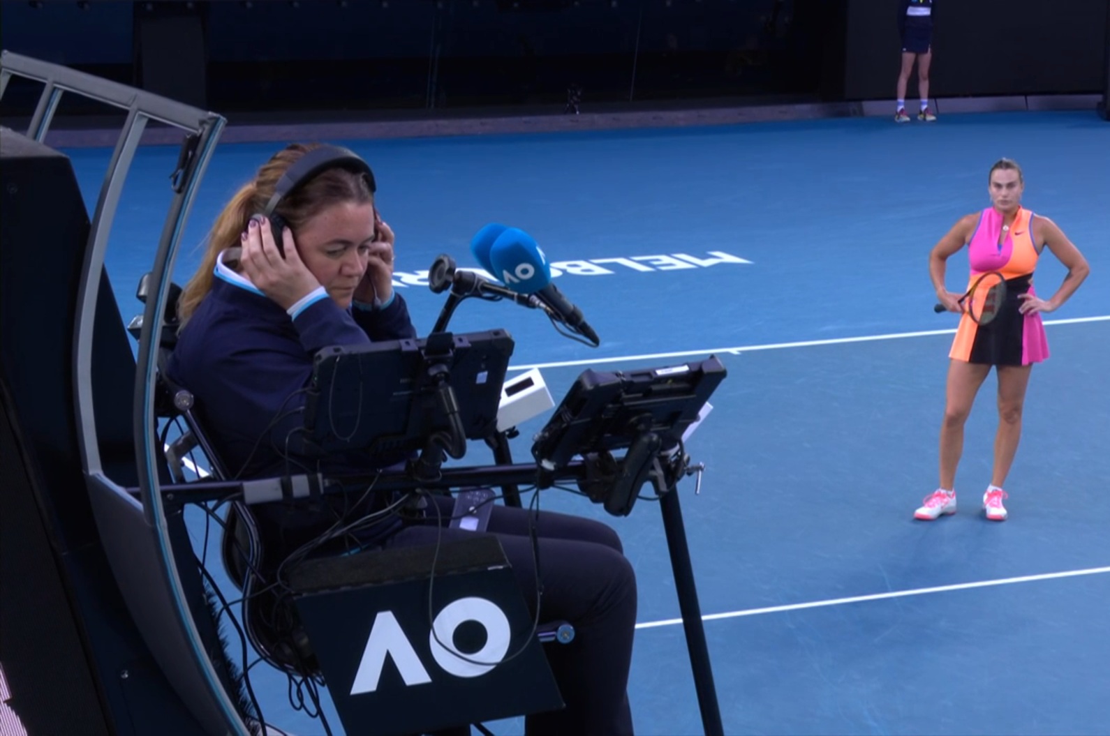 Sabalenka vs referee Blank Meme Template