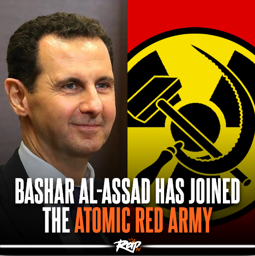 Bashar Al-Assad Has Joined The Atomic Red Army Blank Meme Template