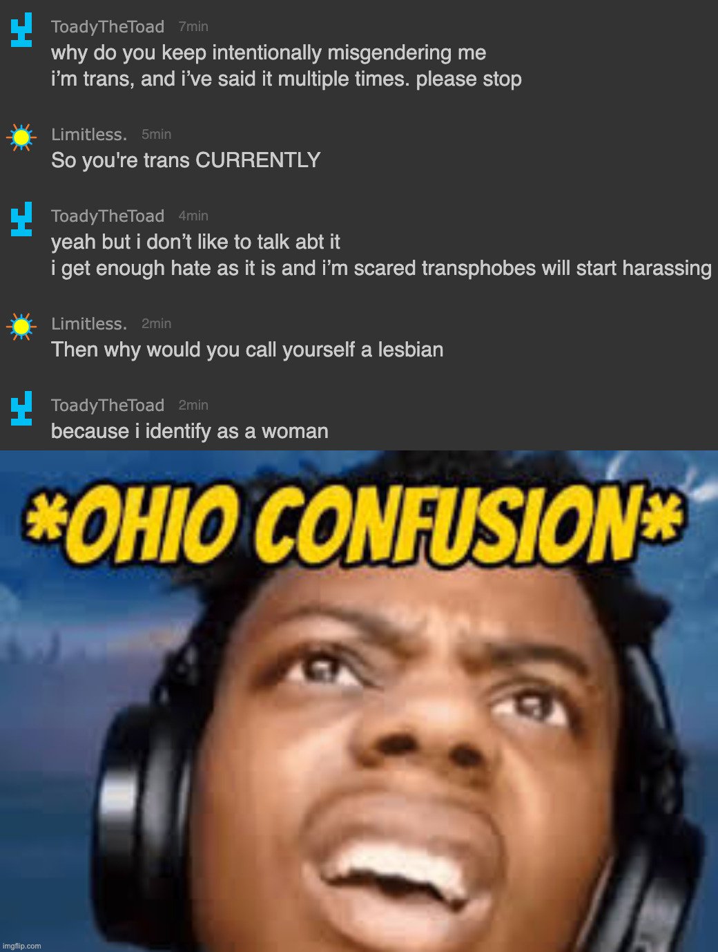 image tagged in ohio confusion | made w/ Imgflip meme maker