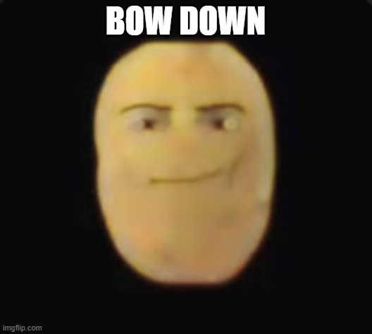 wth is this image | BOW DOWN | image tagged in potato,comment | made w/ Imgflip meme maker