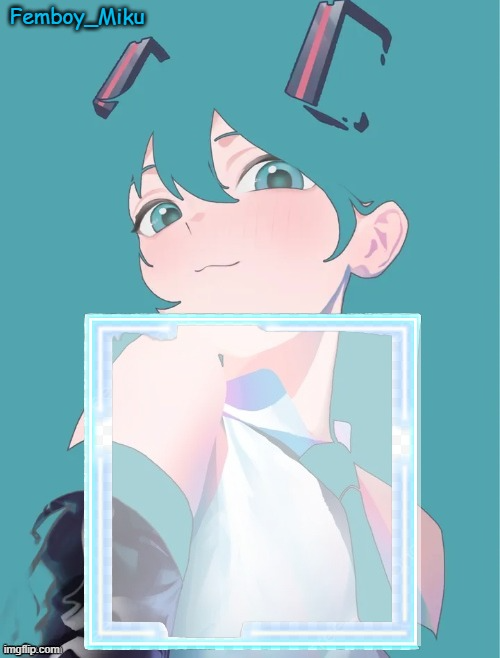 High Quality Femboy Miku anouncment Blank Meme Template