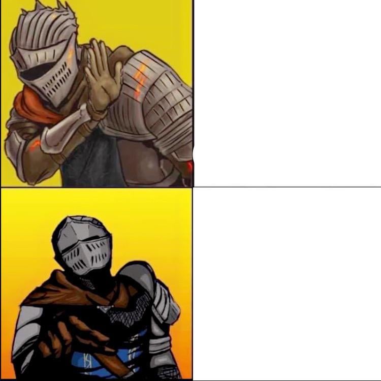 Yes No Dark Souls Blank Meme Template