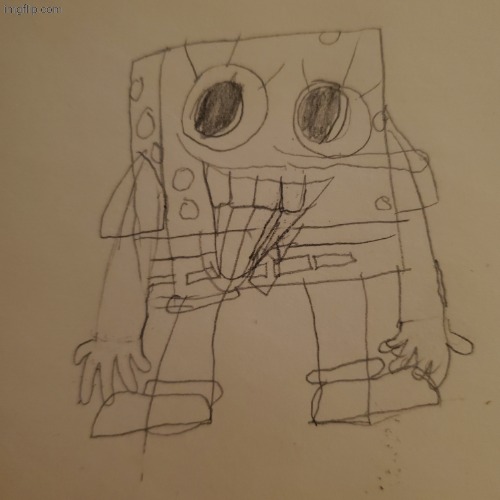 Drew notpac as spongebob | made w/ Imgflip meme maker