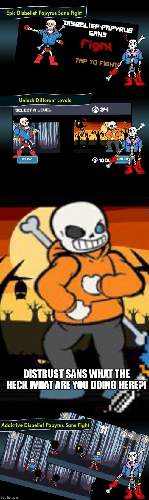 An actually cool Papyrus-inspired brainrot-ish game Blank Meme Template