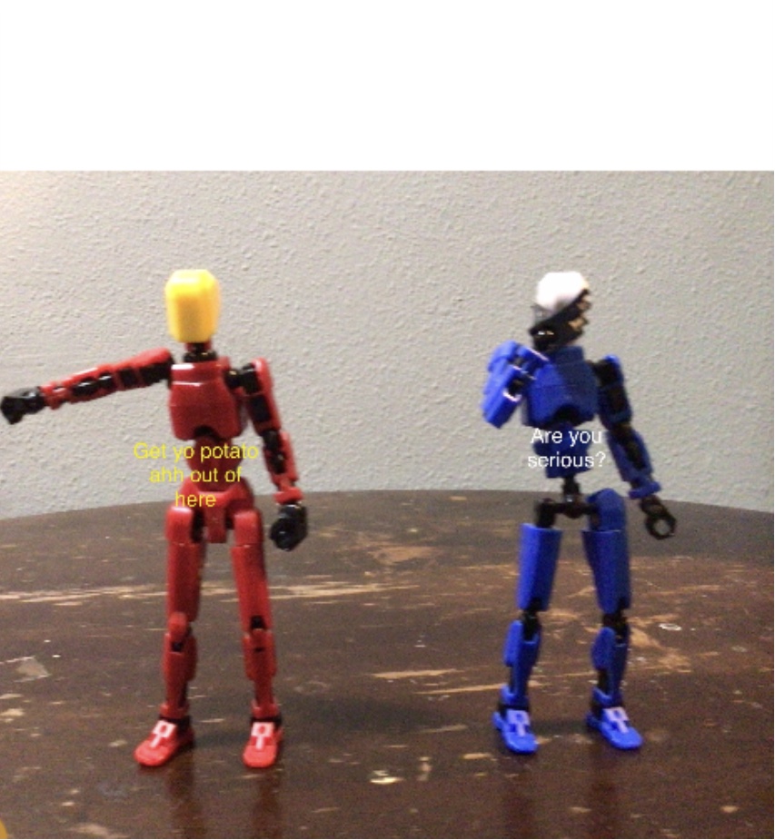 High Quality Get yo potato chip ahh out of here Blank Meme Template