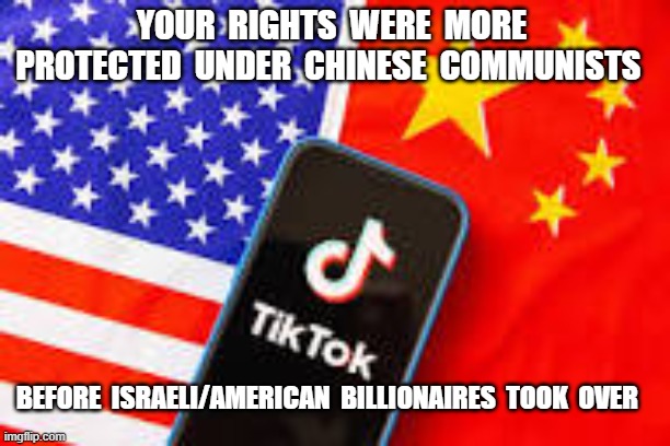 Freedom is as Freedom Does | YOUR  RIGHTS  WERE  MORE  PROTECTED  UNDER  CHINESE  COMMUNISTS; BEFORE  ISRAELI/AMERICAN  BILLIONAIRES  TOOK  OVER | image tagged in civil rights | made w/ Imgflip meme maker