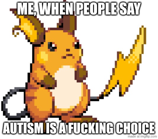 ME WHEN PEOPLE SAY AUTISM IS A FUCKING CHOICE | ME, WHEN PEOPLE SAY; AUTISM IS A FUCKING CHOICE | image tagged in autism | made w/ Imgflip meme maker