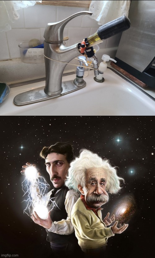 image tagged in nikola tesla albert einstein | made w/ Imgflip meme maker