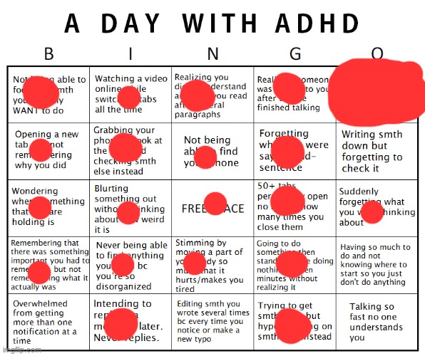 yeah....yeah....:> | image tagged in another adhd bingo | made w/ Imgflip meme maker