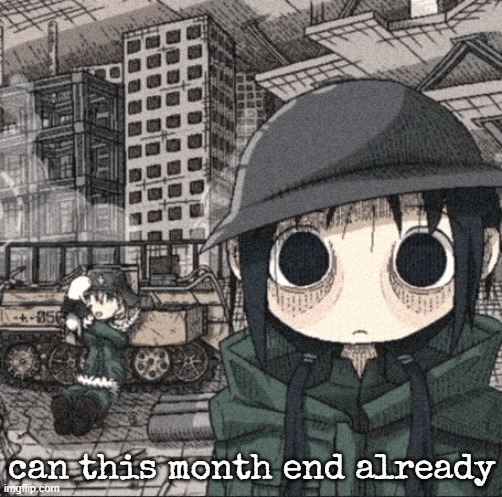 2000 yard stare | can this month end already | image tagged in 2000 yard stare | made w/ Imgflip meme maker