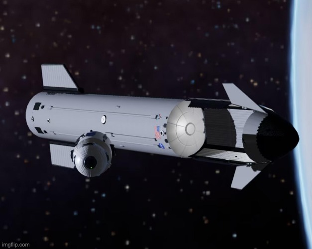 Starship during integrated flight test