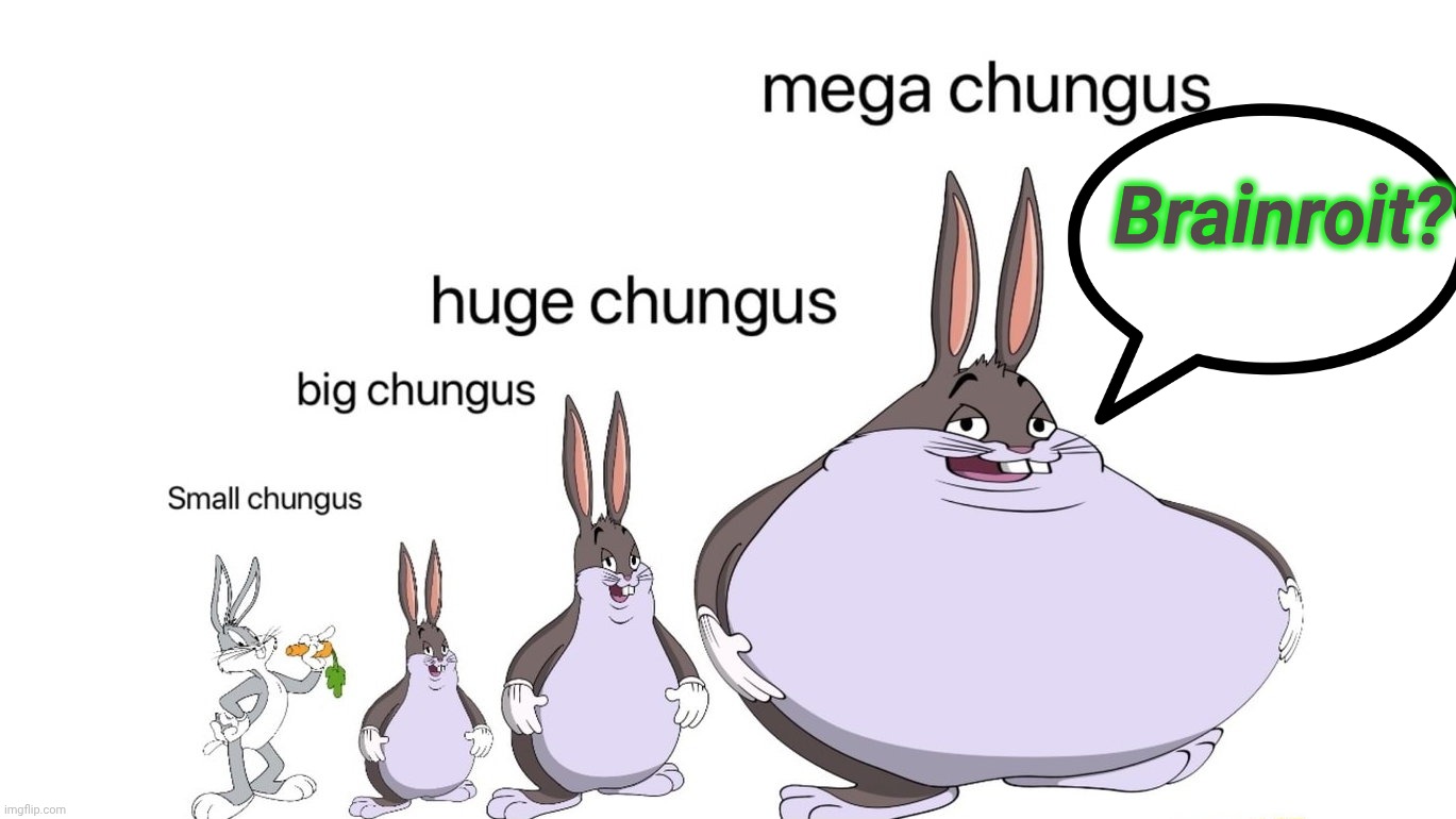 Shitposting level: EXPERT | Brainroit? | image tagged in big chungus,brainrot,kids these days,great meme reset,shitpost,memes | made w/ Imgflip meme maker