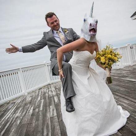 Unicorn Bride and Groom Blank Meme Template