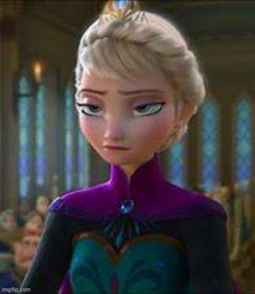 Elsa is not amused | image tagged in elsa is not amused | made w/ Imgflip meme maker