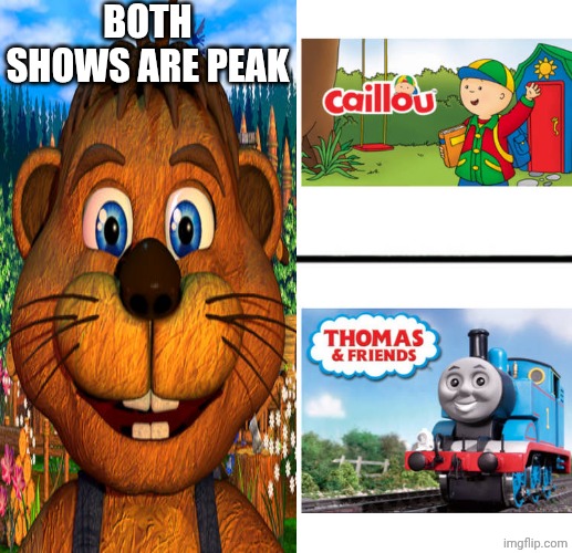 Me Ruining A Fill In Meme #478 | BOTH SHOWS ARE PEAK | image tagged in ruin this fill in meme 478 | made w/ Imgflip meme maker