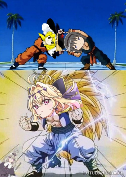 DBZ FUSION | image tagged in memes,precure,touhou | made w/ Imgflip meme maker