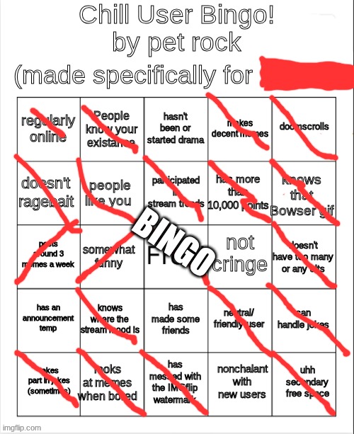 Chill Bingo by your local PetRock :> | BINGO | image tagged in chill bingo by your local petrock | made w/ Imgflip meme maker
