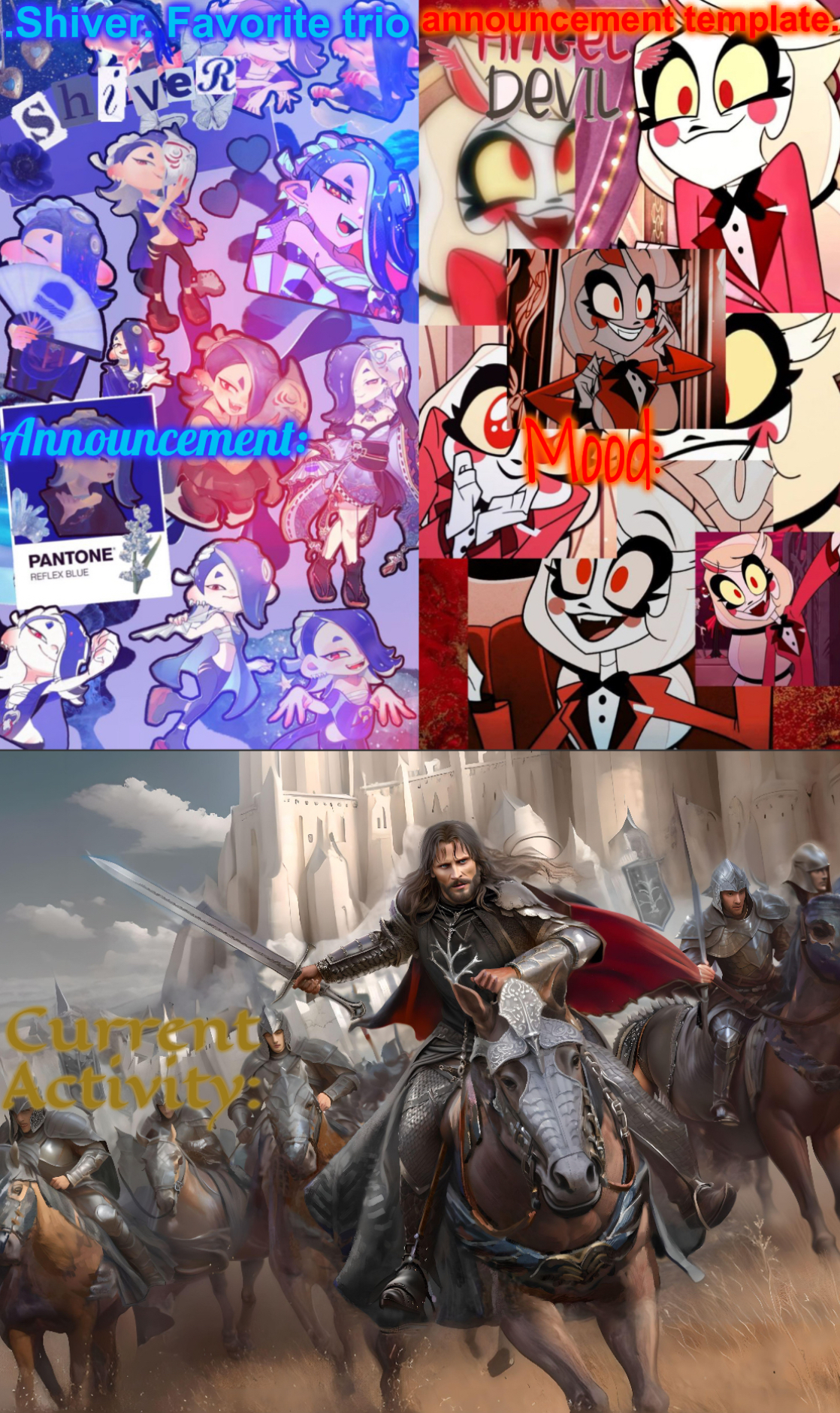 .Shiver. Favorite trio announcement temp Blank Meme Template