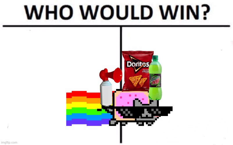 Who Would Win Nyan Cat MLG Blank Meme Template
