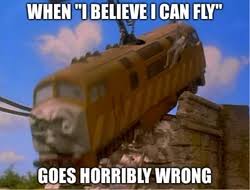 When "I believe I can fly" goes terribly wrong Blank Meme Template