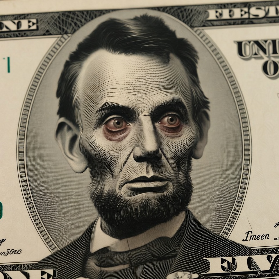 1000 yard staring abe Blank Meme Template