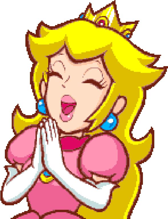 High Quality Princess Peach happy clapping Blank Meme Template