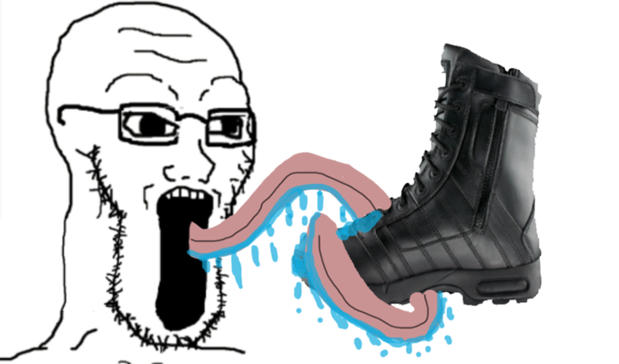 wojak boot licker Blank Meme Template