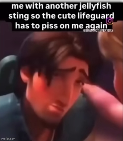 image tagged in jellyfish,lifeguard,beach,pee,girls,cursed | made w/ Imgflip meme maker