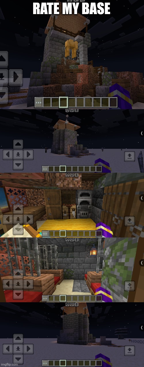 Rate my base | RATE MY BASE | image tagged in minecraft,base | made w/ Imgflip meme maker