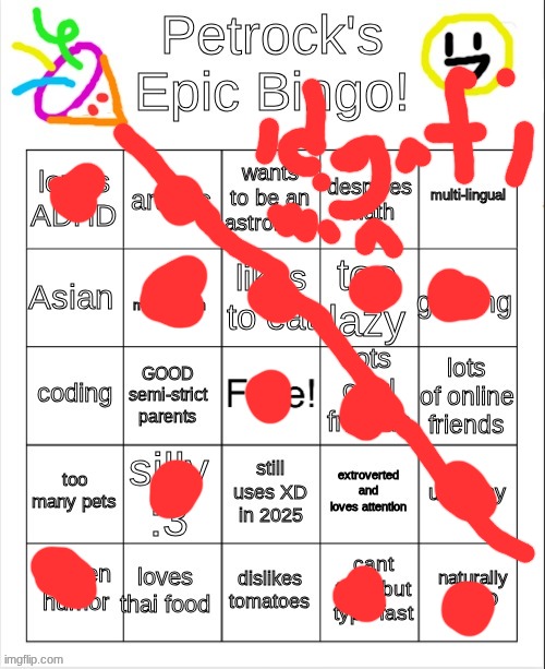 Petrock's epik bingo | image tagged in petrock's epik bingo | made w/ Imgflip meme maker