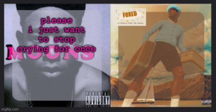 moons and foxed shared temp | please i just want to stop crying for once | image tagged in moons and foxed shared temp | made w/ Imgflip meme maker