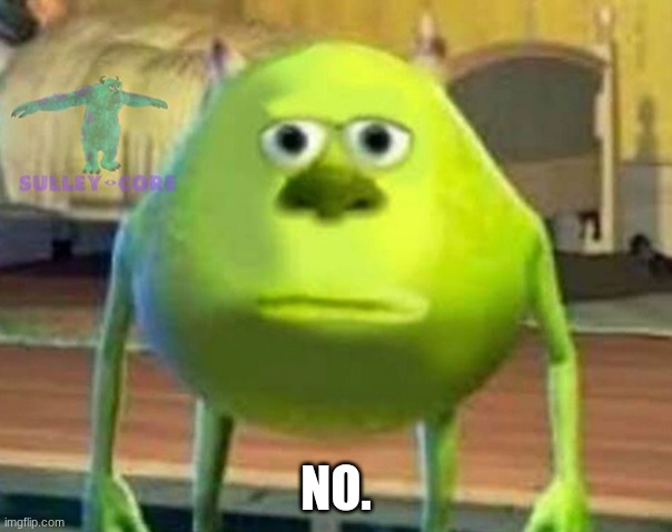 Monsters Inc | NO. | image tagged in monsters inc | made w/ Imgflip meme maker